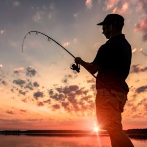 Fishing on Lake Larto