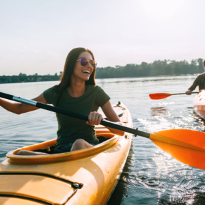 Kayaking on the River